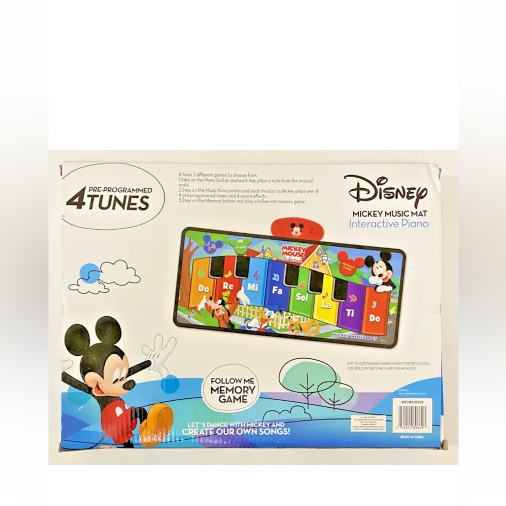 Mickey Mouse Music Keyboard Mat Interactive Floor Piano Electronic Toy by Disney